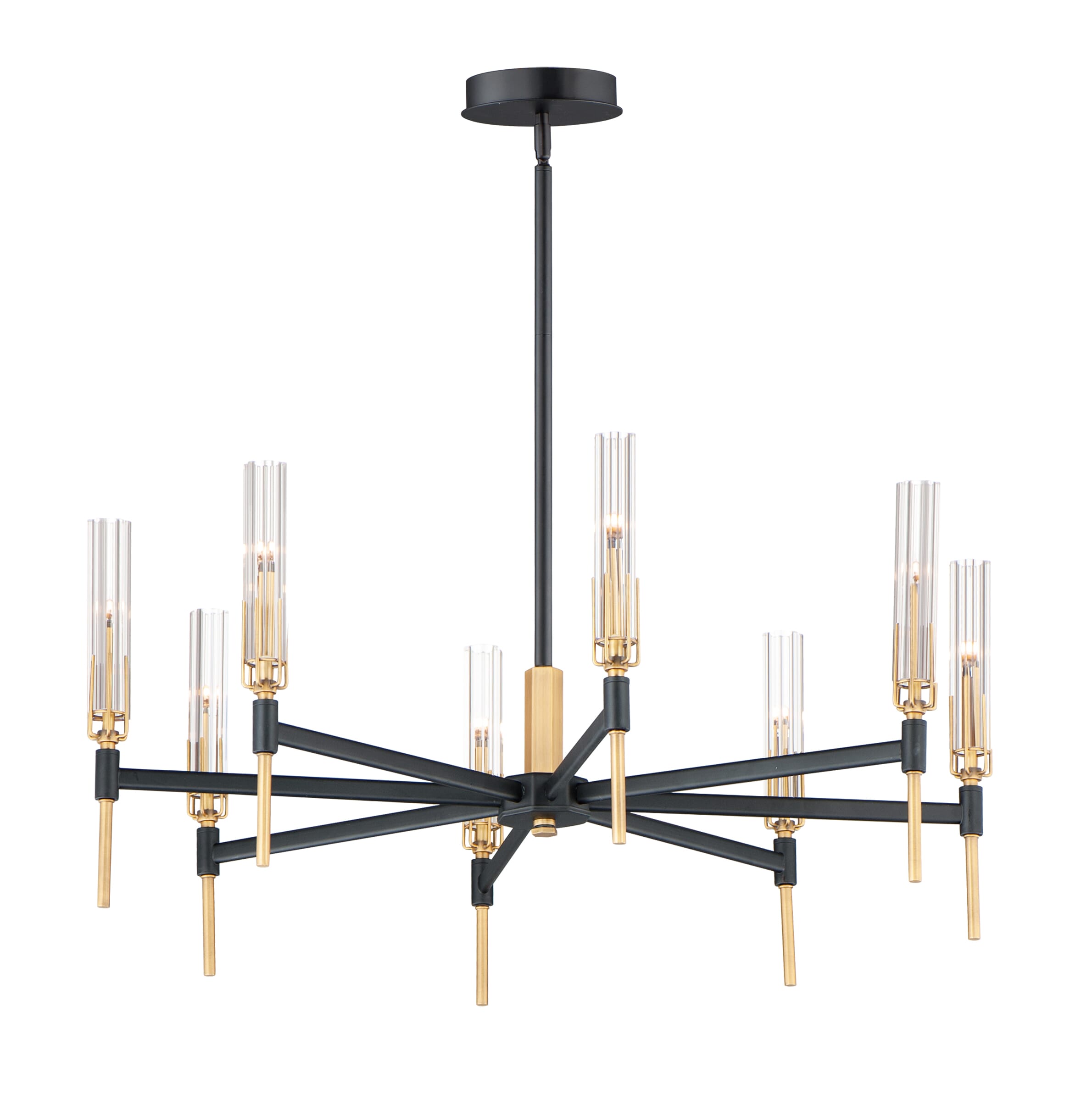 Transitional on sale brass chandelier