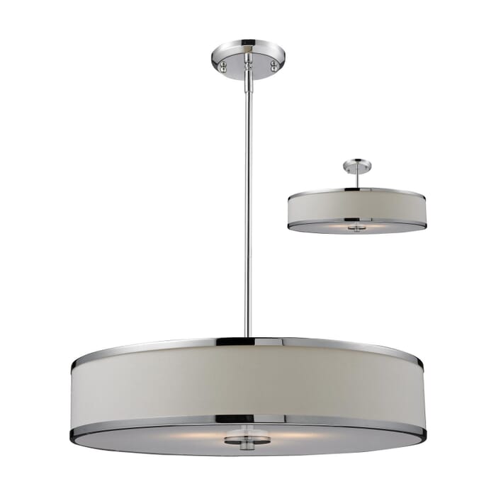 Z-Lite Cameo 3-Light Pendant Light In Chrome Z-Lite Cameo 3-Light Pendant Light In Chrome