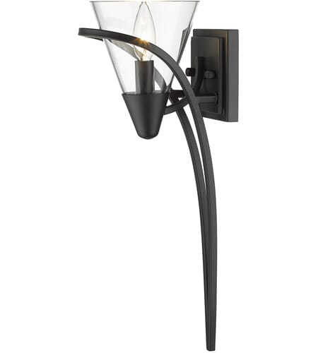 Golden Olympia Wall Sconce in Matte Black