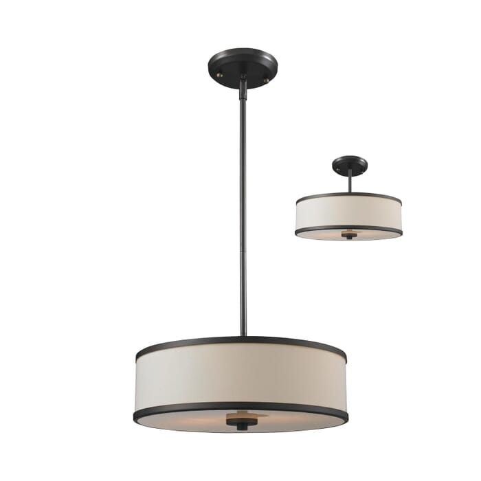 Z-Lite Cameo 3-Light Pendant Light In Factory Bronze Z-Lite Cameo 3-Light Pendant Light In Factory Bronze