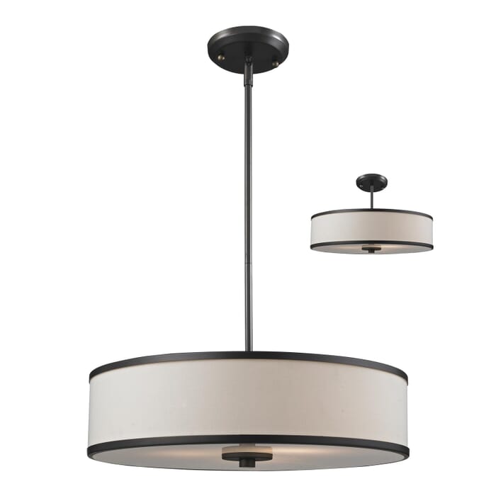 Z-Lite Cameo 3-Light Pendant Light In Factory Bronze Z-Lite Cameo 3-Light Pendant Light In Factory Bronze