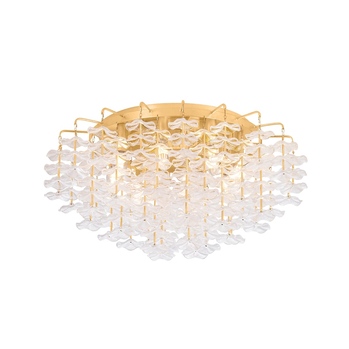 Eight Light Semi Flush Mount