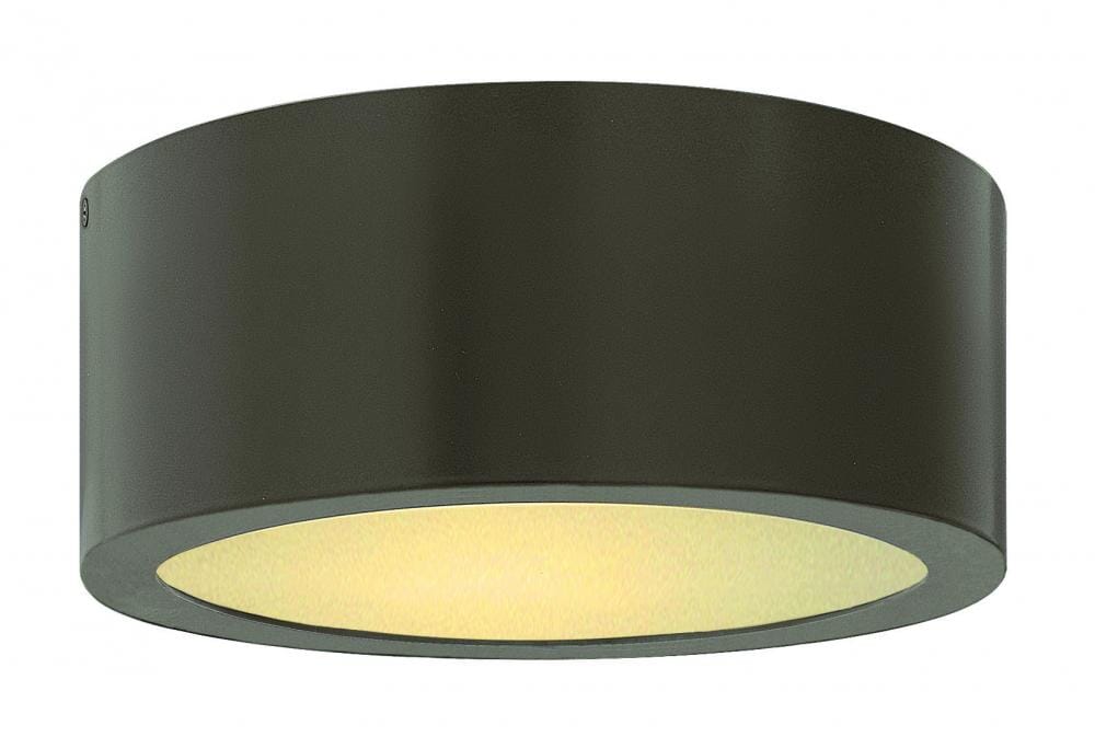 Luna Flush Mount Outdoor Ceiling Light In Bronze