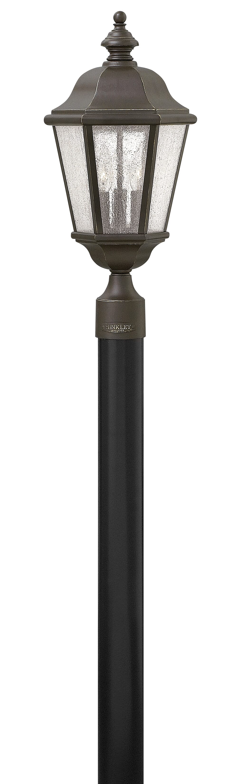 Oil Rubbed Bronze LED Post Top  Pier Mount from the Edgewater Collection
