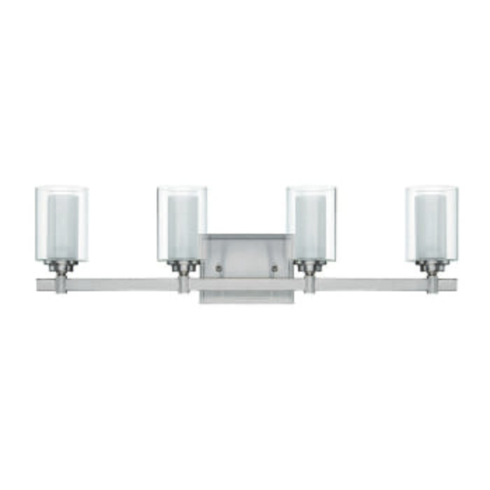 Craftmade Celeste 4-Light 27" Bathroom Vanity Light in Brushed Polished Nickel Craftmade Celeste 4-Light 27" Bathroom Vanity Light in Brushed Polished Nickel