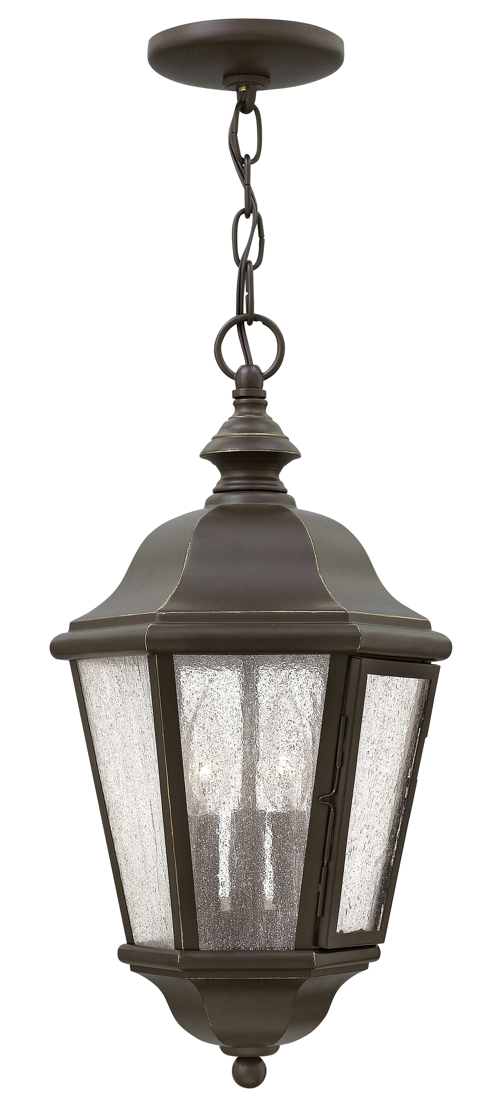 Oil Rubbed Bronze LED Hanging Lantern from the Edgewater Collection