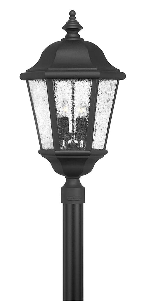 Black LED Post Mount from the Edgewater Collection