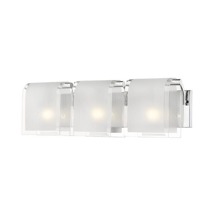 Z-Lite Zephyr 3-Light Bathroom Vanity Light In Chrome Z-Lite Zephyr 3-Light Bathroom Vanity Light In Chrome