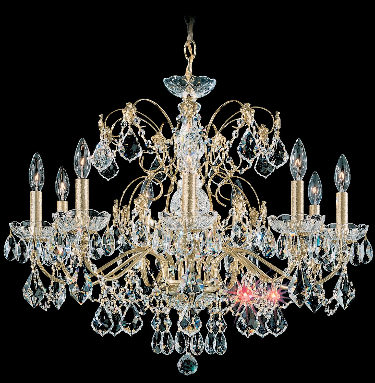 Century 9-Light Chandelier in Heirloom Gold