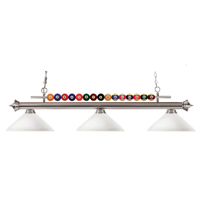 Z-Lite Shark 3-Light Linear Pendant Light In Brushed Nickel Z-Lite Shark 3-Light Linear Pendant Light In Brushed Nickel