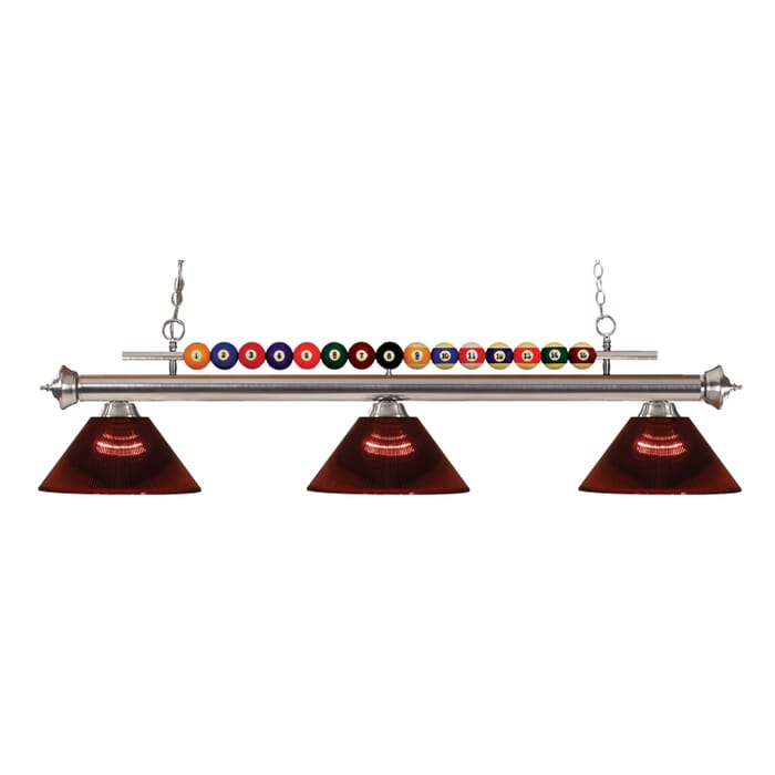 Z-Lite Shark 3-Light Linear Pendant Light In Brushed Nickel Z-Lite Shark 3-Light Linear Pendant Light In Brushed Nickel