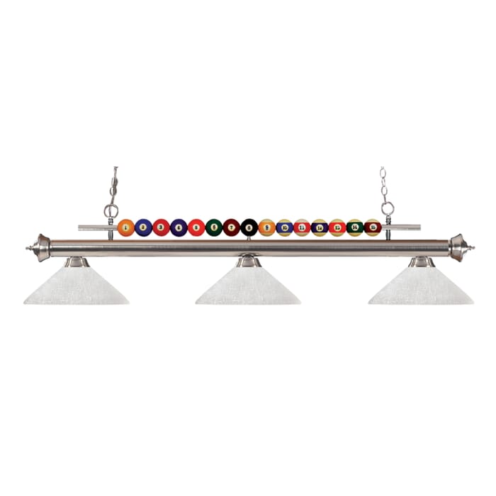 Z-Lite Shark 3-Light Linear Pendant Light In Brushed Nickel Z-Lite Shark 3-Light Linear Pendant Light In Brushed Nickel