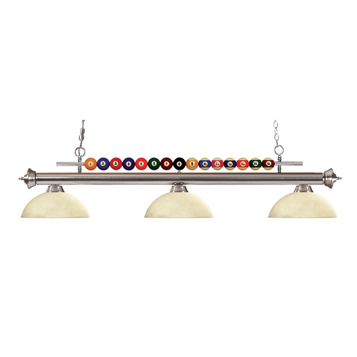 Z-Lite Shark 3-Light Linear Pendant Light In Brushed Nickel Z-Lite Shark 3-Light Linear Pendant Light In Brushed Nickel