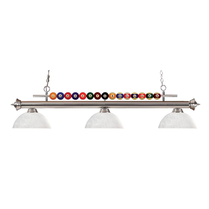 Z-Lite Shark 3-Light Linear Pendant Light In Brushed Nickel Z-Lite Shark 3-Light Linear Pendant Light In Brushed Nickel