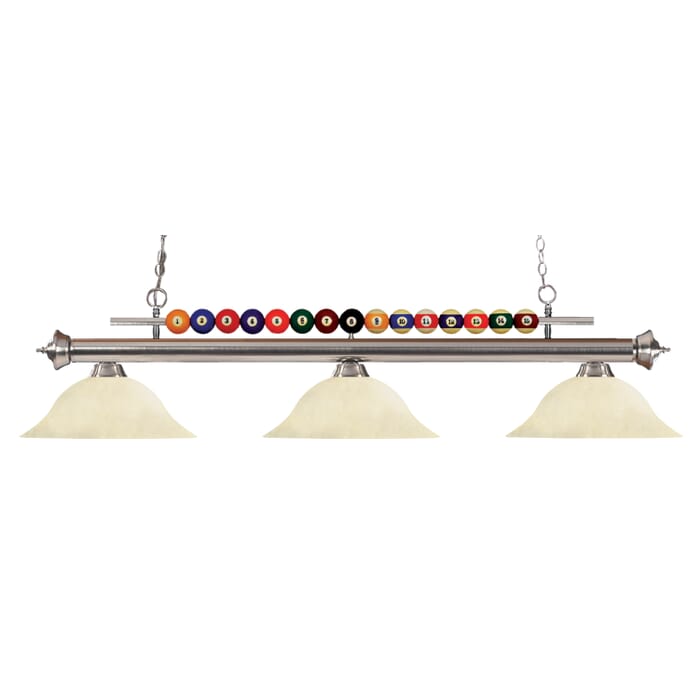 Z-Lite Shark 3-Light Linear Pendant Light In Brushed Nickel Z-Lite Shark 3-Light Linear Pendant Light In Brushed Nickel
