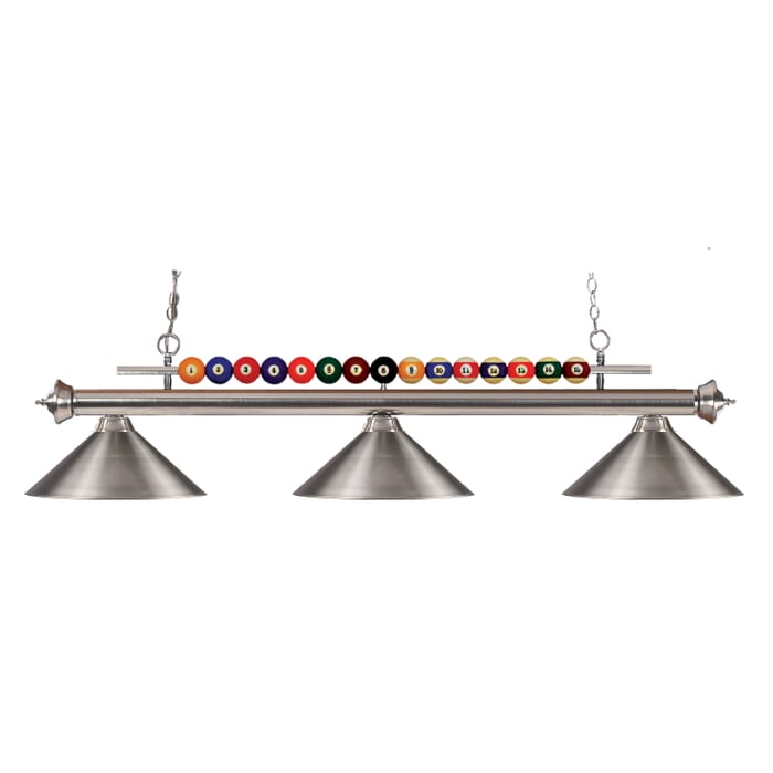 Z-Lite Shark 3-Light Linear Pendant Light In Brushed Nickel Z-Lite Shark 3-Light Linear Pendant Light In Brushed Nickel