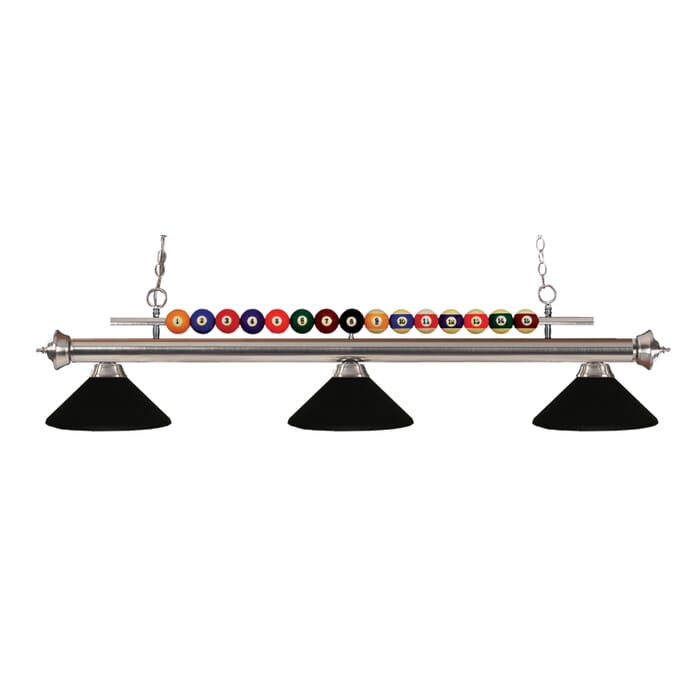 Z-Lite Shark 3-Light Linear Pendant Light In Brushed Nickel Z-Lite Shark 3-Light Linear Pendant Light In Brushed Nickel