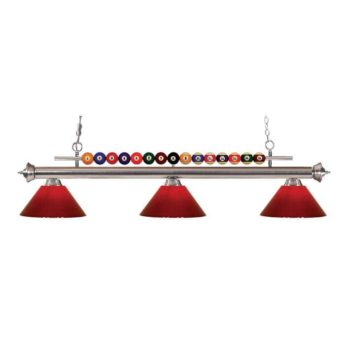 Z-Lite Shark 3-Light Linear Pendant Light In Brushed Nickel Z-Lite Shark 3-Light Linear Pendant Light In Brushed Nickel