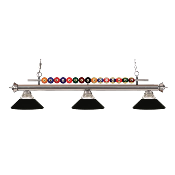 Z-Lite Shark 3-Light Linear Pendant Light In Brushed Nickel Z-Lite Shark 3-Light Linear Pendant Light In Brushed Nickel