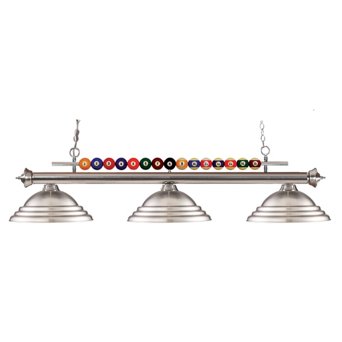 Z-Lite Shark 3-Light Linear Pendant Light In Brushed Nickel Z-Lite Shark 3-Light Linear Pendant Light In Brushed Nickel