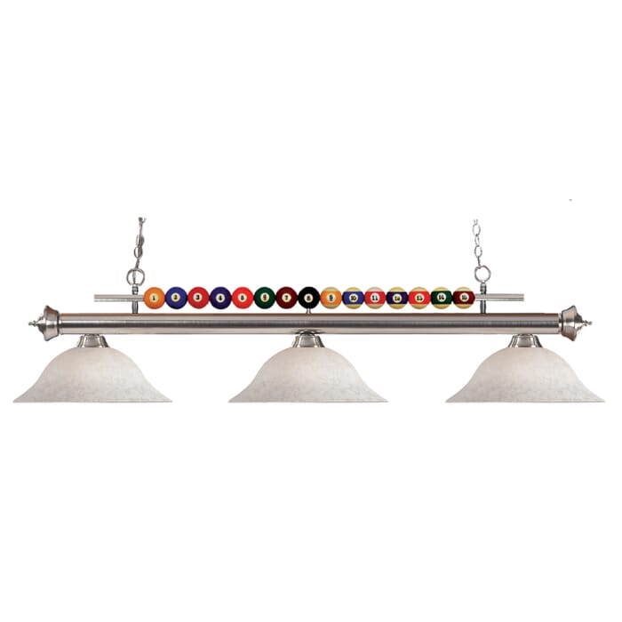 Z-Lite Shark 3-Light Linear Pendant Light In Brushed Nickel Z-Lite Shark 3-Light Linear Pendant Light In Brushed Nickel