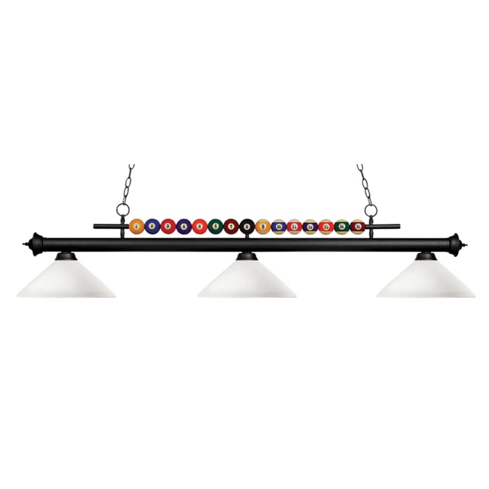 Z-Lite Shark 3-Light Linear Pendant Light In Matte Black Z-Lite Shark 3-Light Linear Pendant Light In Matte Black