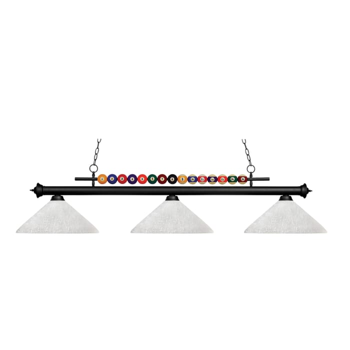 Z-Lite Shark 3-Light Linear Pendant Light In Matte Black Z-Lite Shark 3-Light Linear Pendant Light In Matte Black