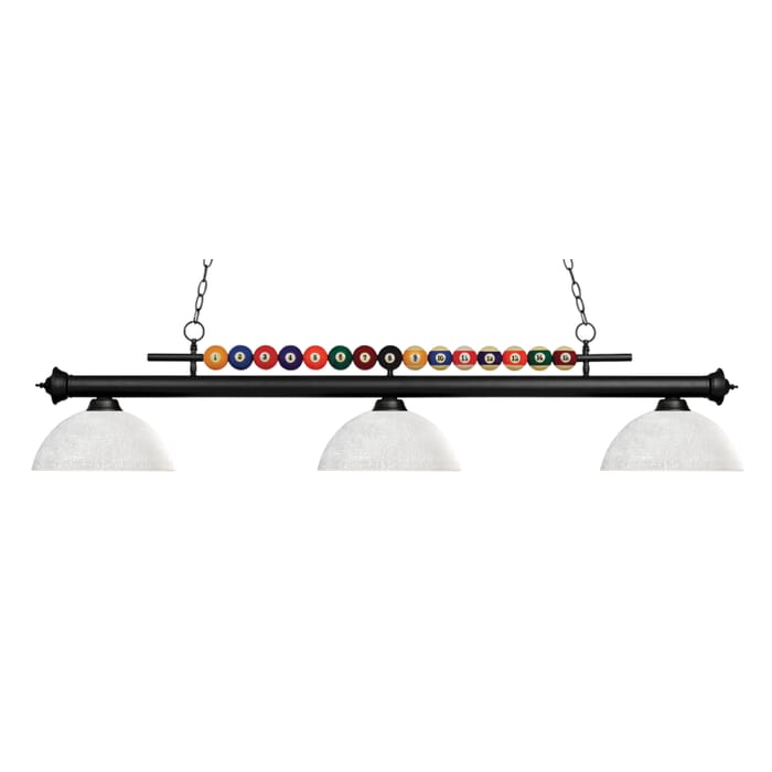 Z-Lite Shark 3-Light Linear Pendant Light In Matte Black Z-Lite Shark 3-Light Linear Pendant Light In Matte Black