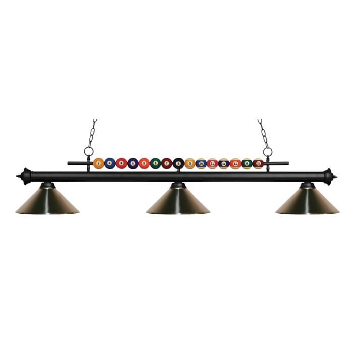 Z-Lite Shark 3-Light Linear Pendant Light In Matte Black Z-Lite Shark 3-Light Linear Pendant Light In Matte Black