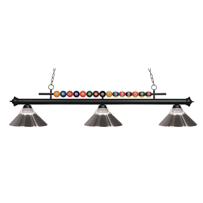Z-Lite Shark 3-Light Linear Pendant Light In Matte Black Z-Lite Shark 3-Light Linear Pendant Light In Matte Black