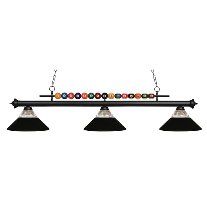 Z-Lite Shark 3-Light Linear Pendant Light In Matte Black Z-Lite Shark 3-Light Linear Pendant Light In Matte Black