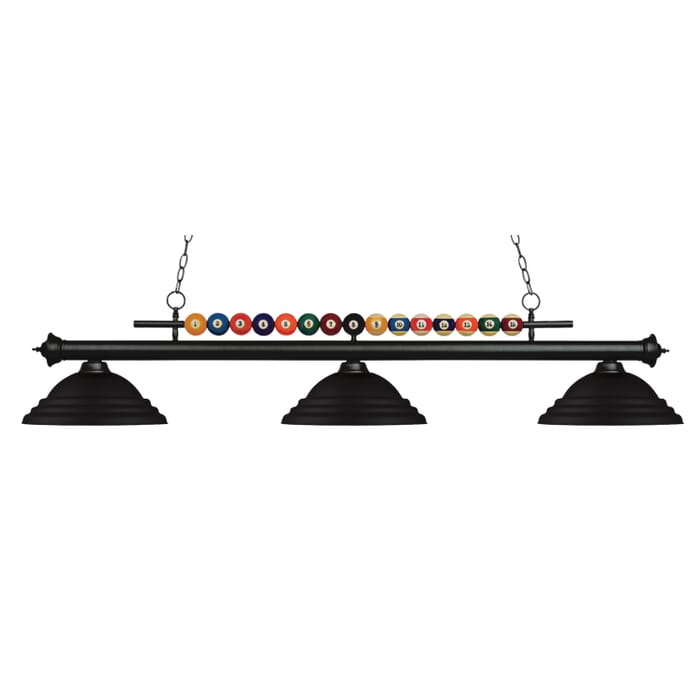 Z-Lite Shark 3-Light Linear Pendant Light In Matte Black Z-Lite Shark 3-Light Linear Pendant Light In Matte Black