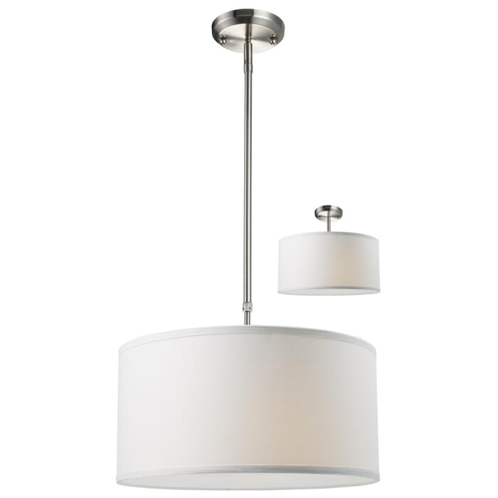 Z-Lite Albion 3-Light Pendant Light In Brushed Nickel Z-Lite Albion 3-Light Pendant Light In Brushed Nickel