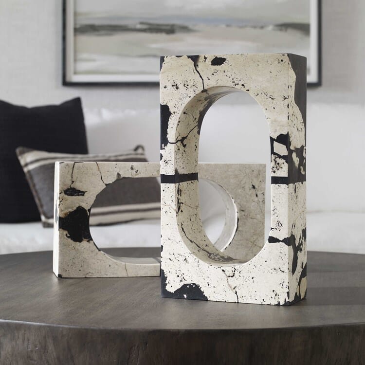 Uttermost Nouveau White Coral Stone Sculpture by Billy Moon