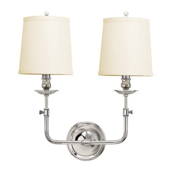 Hudson Valley Logan 2-Light 18" Wall Sconce in Polished Nickel
