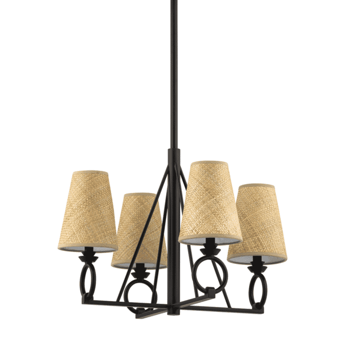 Hudson Valley Pendelton 4-Light Traditional Chandelier in Aged Iron Hudson Valley Pendelton 4-Light Traditional Chandelier in Aged Iron