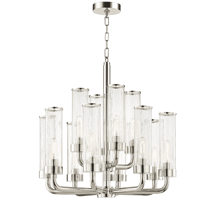 Hudson Valley Soriano 12-Light Chandelier in Polished Nickel Hudson Valley Soriano 12-Light Chandelier in Polished Nickel