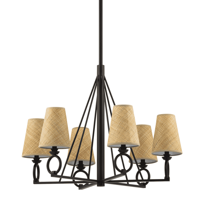 Hudson Valley Pendelton 6-Light Traditional Chandelier in Aged Iron Hudson Valley Pendelton 6-Light Traditional Chandelier in Aged Iron
