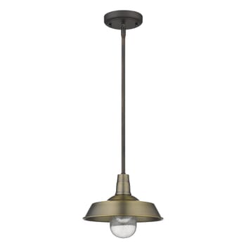 Acclaim Burry Outdoor Hanging Light in Antique Brass