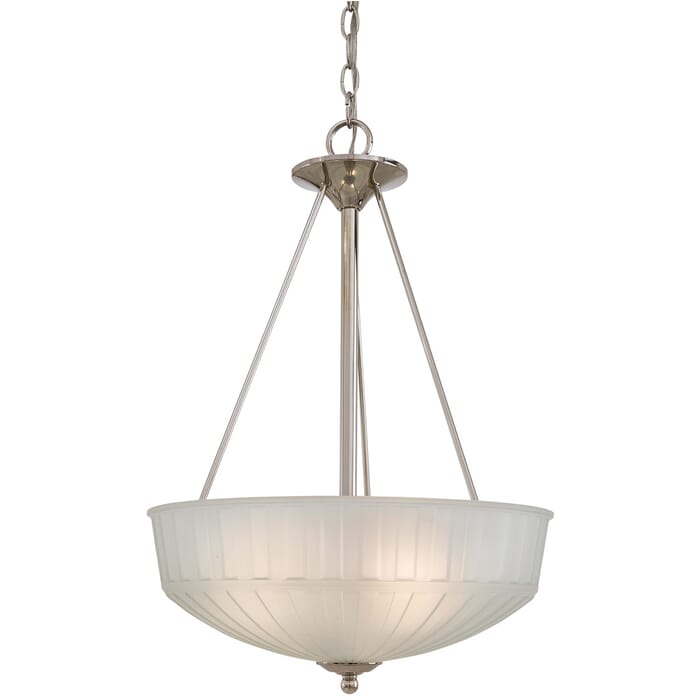Minka Lavery 1730 Series 3-Light 17" Pendant Light in Polished Nickel Minka Lavery 1730 Series 3-Light 17" Pendant Light in Polished Nickel