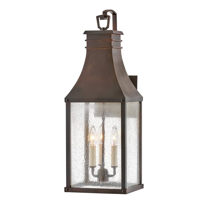 Hinkley Beacon Hill 3-Light 26" Outdoor Wall Light in Blackened Copper Hinkley Beacon Hill 3-Light 26" Outdoor Wall Light in Blackened Copper