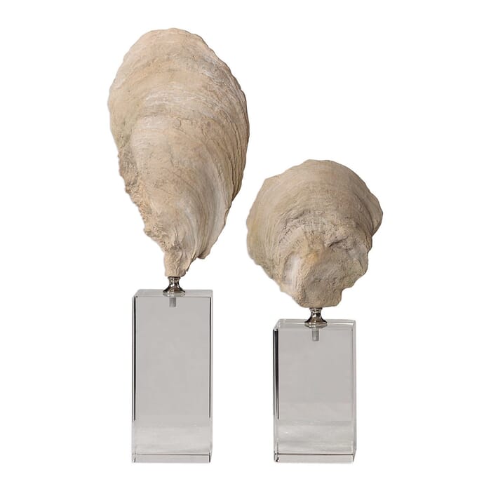 Uttermost Oyster Shell Sculptures, Set Of 2 Uttermost Oyster Shell Sculptures, Set Of 2