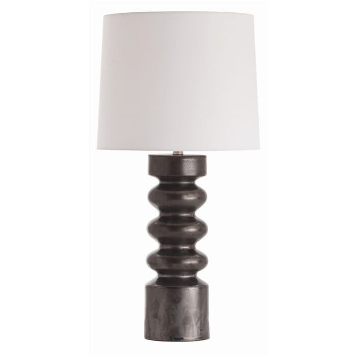 Arteriors Wheaton 30.5" Table Lamp in Metallic Gunmetal Reactive Glaze Arteriors Wheaton 30.5" Table Lamp in Metallic Gunmetal Reactive Glaze