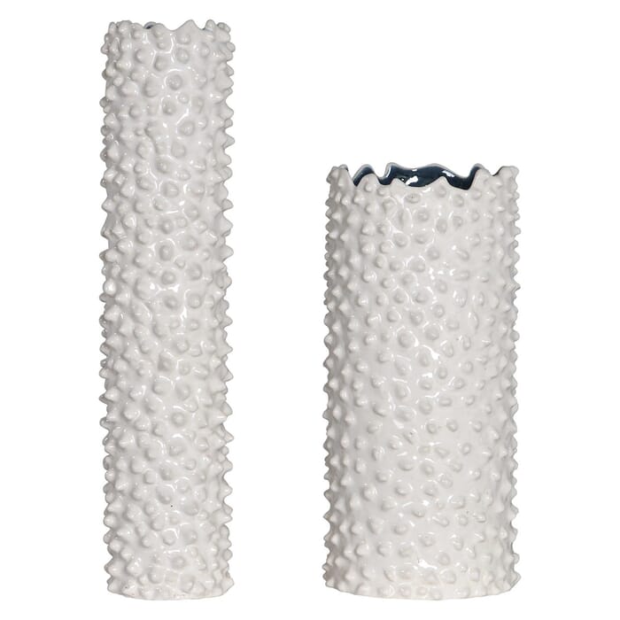 Uttermost Ciji White Vases, Set Of 2 by Renee Wightman Uttermost Ciji White Vases, Set Of 2 by Renee Wightman