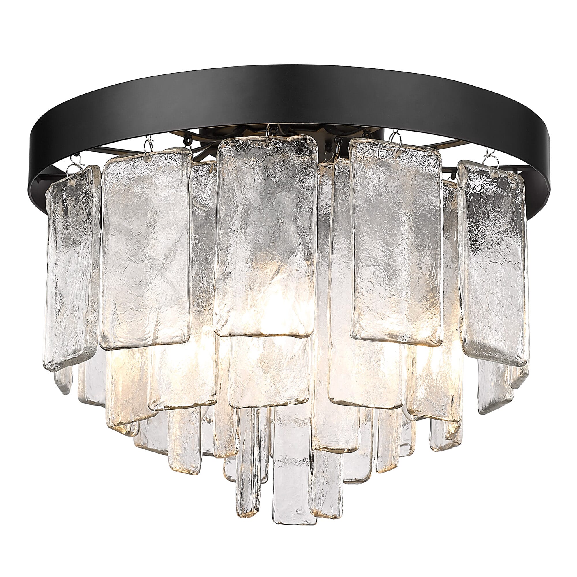 Ciara 3-Light Flush Mount in Matte Black