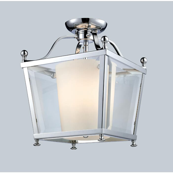 Z-Lite Ashbury 3-Light Semi Flush Mount Ceiling Light In Chrome Z-Lite Ashbury 3-Light Semi Flush Mount Ceiling Light In Chrome