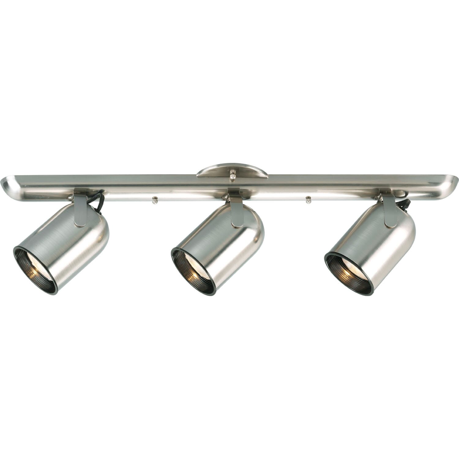 Directional 3-Light Wall with Ceiling Fixture in Brushed Nickel