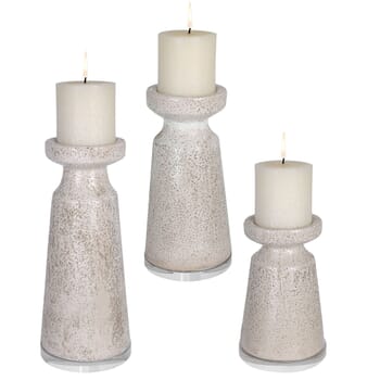 Uttermost Kyan Ceramic Candleholders, Set Of 3 by David Frisch