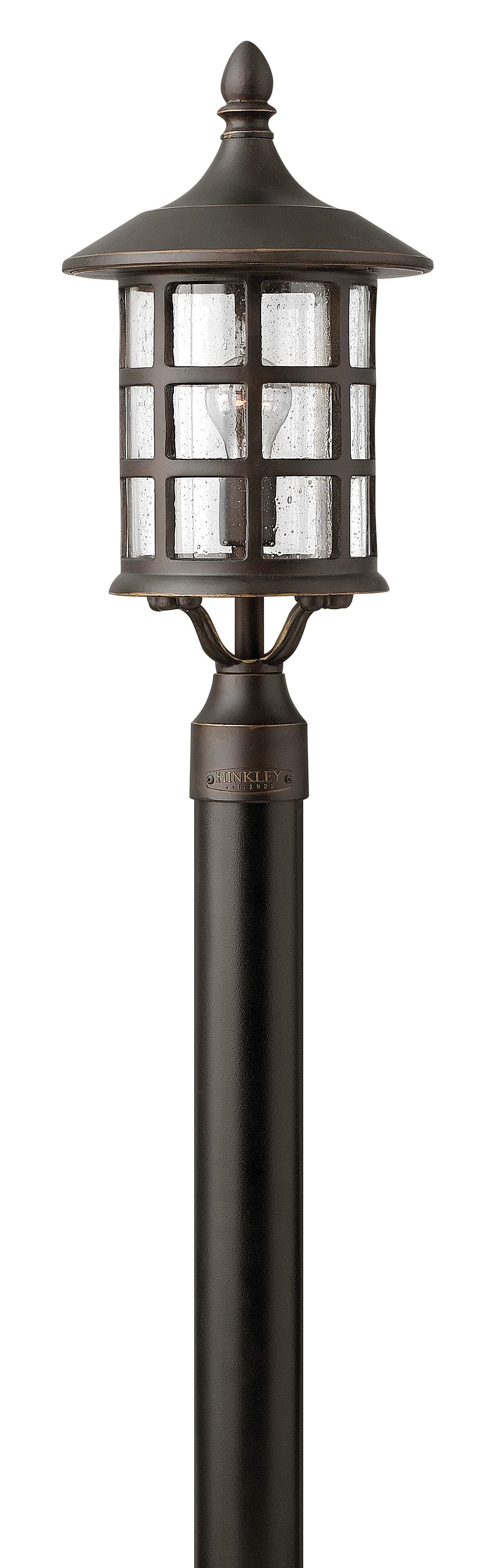 Oil Rubbed Bronze LED Post Top  Pier Mount from the Freeport Collection