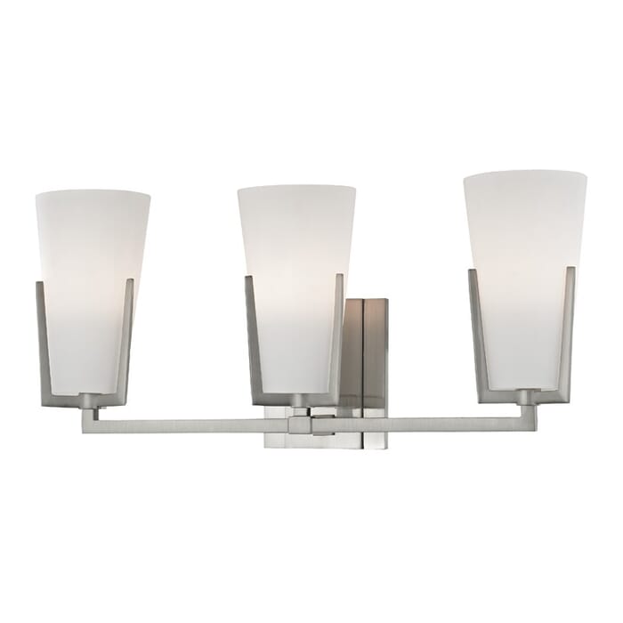 Hudson Valley Upton 3-Light 19" Bathroom Vanity Light in Satin Nickel Hudson Valley Upton 3-Light 19" Bathroom Vanity Light in Satin Nickel